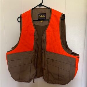 NWOT Cabela's High-Visibility Orange and Brown Vest